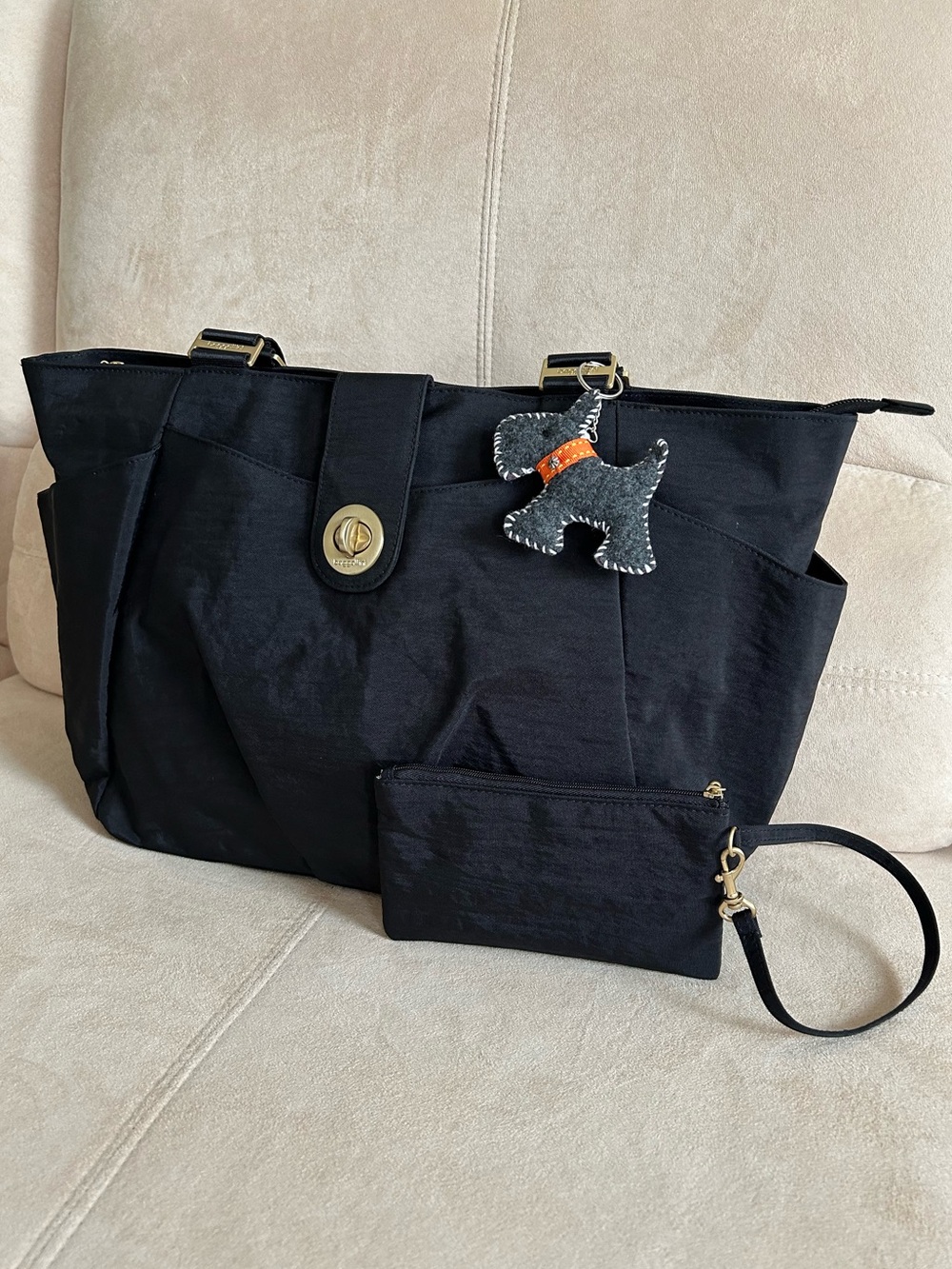 Baggallini Large Tote, Shoulder Bag, Trolley Sleeve | Work, Travel, Diaper Bag